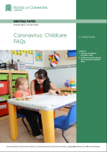 Coronavirus: Childcare providers FAQs: (Briefing Paper Number 8872)